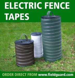 Electric Fence Tapes from Fieldguard, Electric Tape, Electric Fencing